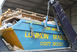 Skip Hire Ongar loaded skip